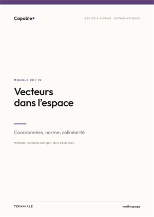 Vecteurs dans l'espace
